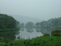 Morgendunst &uuml;ber der Fulda