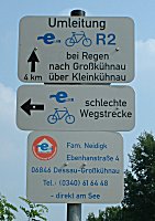 Neue Radwegbeschilderung Elberadweg