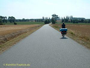 Gut ausgebauter Radweg vor Wismar