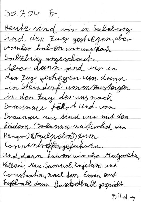 Carolins Tagebuch Seite 5