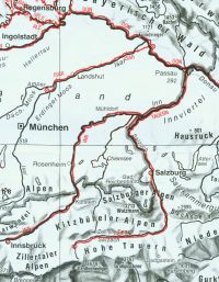Karte Tauernradweg